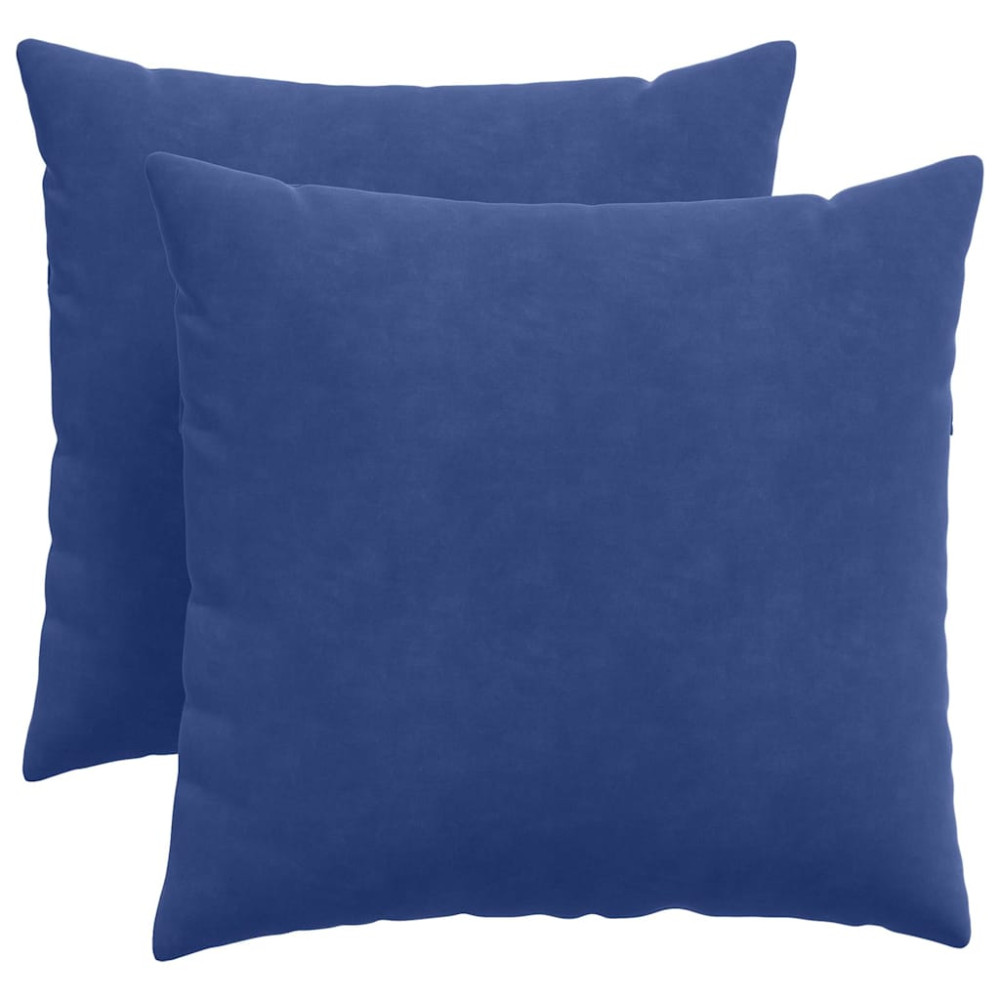 Produktbild för Sofakuddar 2 pcs Polisblå 50 x 50 cm Kordread tyg