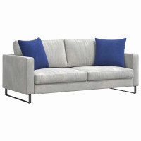Produktbild för Sofakuddar 2 pcs Polisblå 50 x 50 cm Kordread tyg