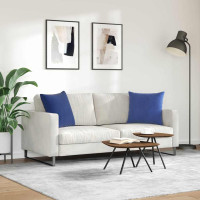 Produktbild för Sofakuddar 2 pcs Polisblå 50 x 50 cm Kordread tyg