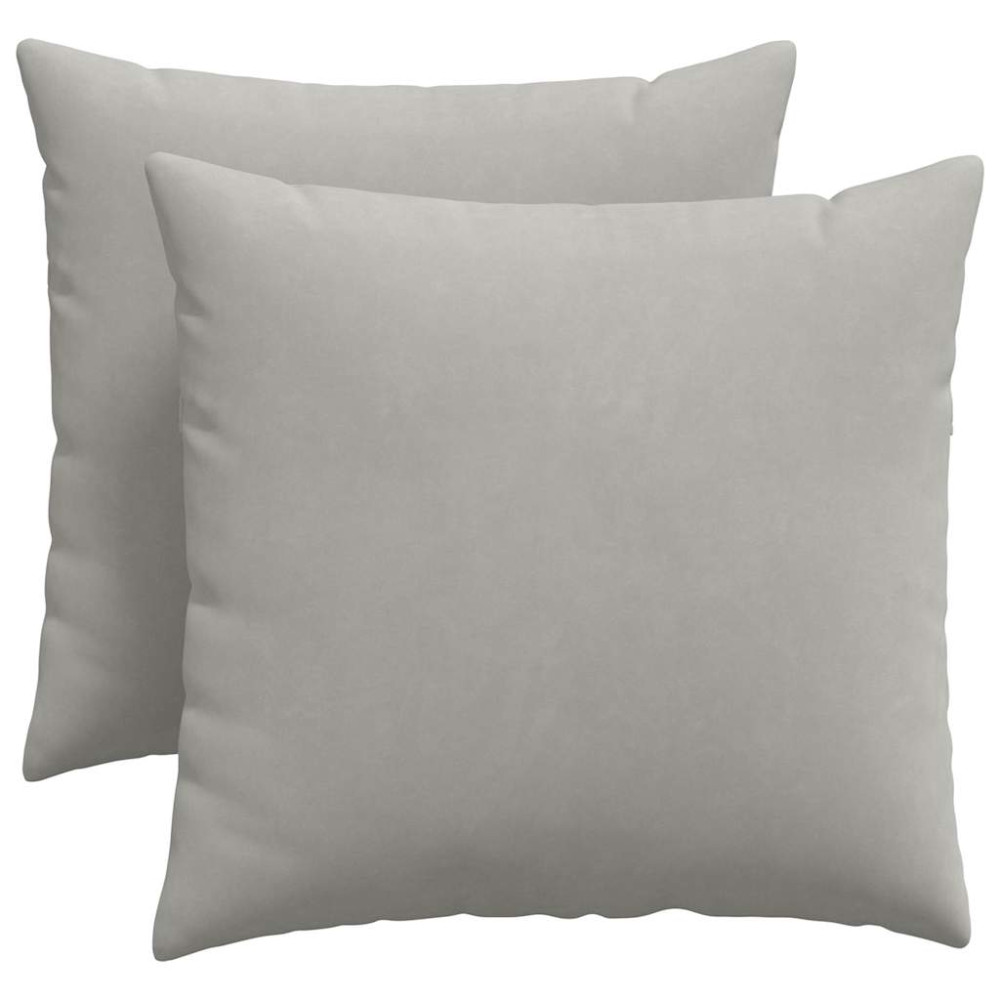 Produktbild för Sofakuddar 2 pcs Ljusgrå 50 x 50 cm tyg