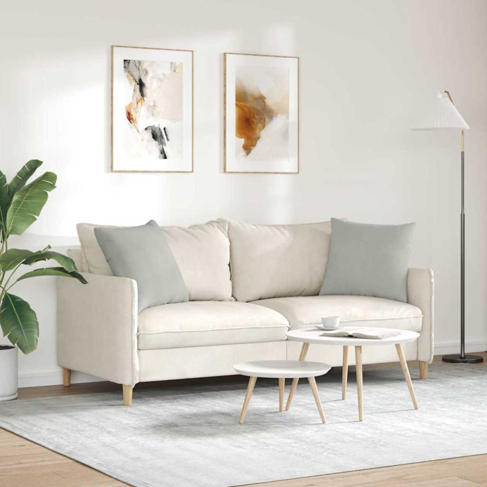 Produktbild för Sofakuddar 2 pcs Ljusgrå 50 x 50 cm tyg