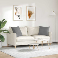 Produktbild för Sofakuddar 2 pcs Mörkgrå 50 x 50 cm tyg
