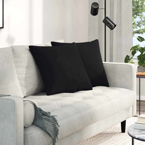 vidaXL Sofakuddar 2 pcs Svart 50 x 50 cm tyg