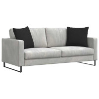 Produktbild för Sofakuddar 2 pcs Svart 50 x 50 cm tyg