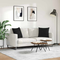 Produktbild för Sofakuddar 2 pcs Svart 50 x 50 cm tyg