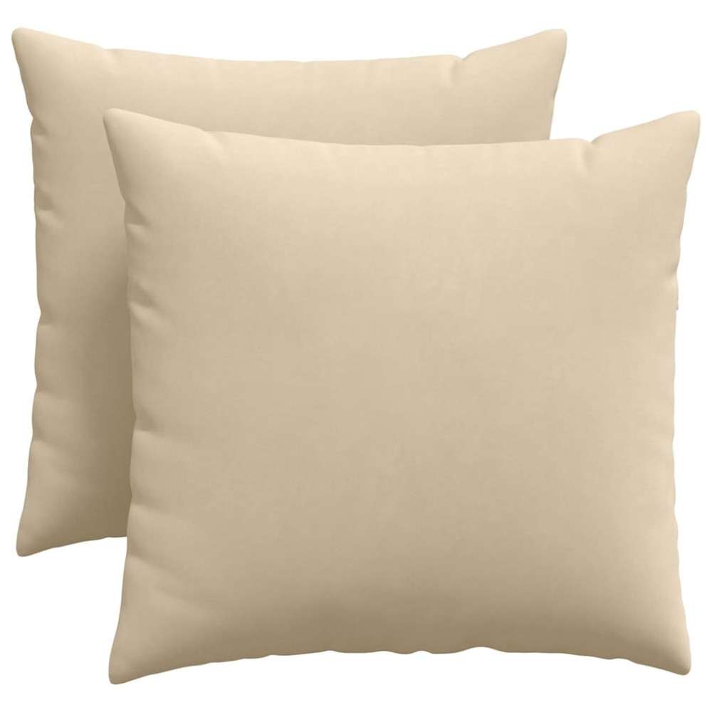Produktbild för Sofakuddar 2 pcs Kräm 50 x 50 cm tyg