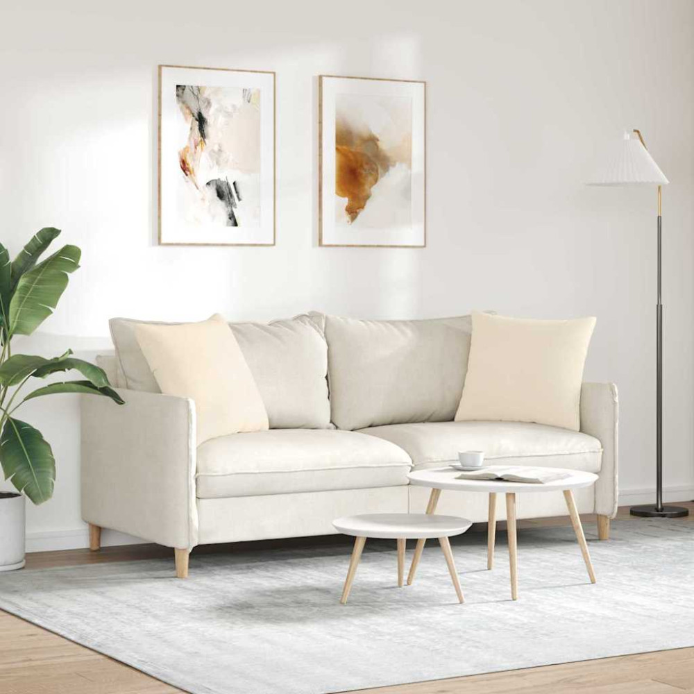 Produktbild för Sofakuddar 2 pcs Beige 50 x 50 cm tyg