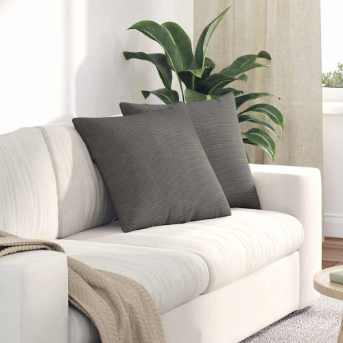 vidaXL Sofakuddar 2 pcs Ljusgrå 50 x 50 cm Kordread tyg