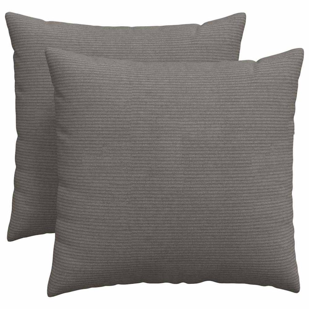 Produktbild för Sofakuddar 2 pcs Ljusgrå 50 x 50 cm Kordread tyg