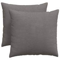 Produktbild för Sofakuddar 2 pcs Ljusgrå 50 x 50 cm Kordread tyg