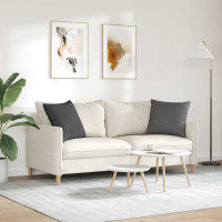 Produktbild för Sofakuddar 2 pcs Mörkgrå 50 x 50 cm Kordread tyg