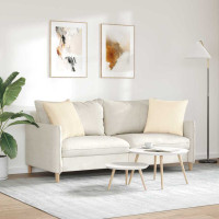 Produktbild för Sofakuddar 2 pcs Kräm 50 x 50 cm Kordread tyg