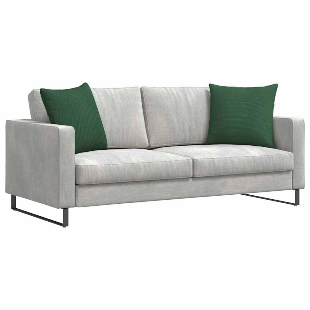 Produktbild för Sofakuddar 2 pcs Mörkgrön 50 x 50 cm Kordread tyg