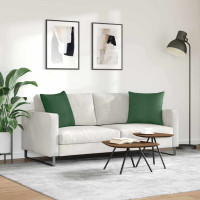 Produktbild för Sofakuddar 2 pcs Mörkgrön 50 x 50 cm Kordread tyg