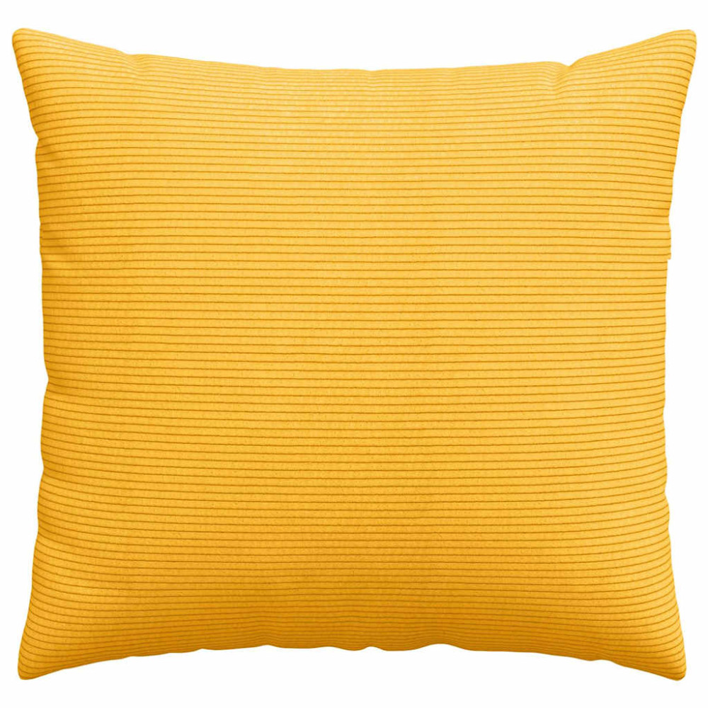 Produktbild för Sofakuddar 2 pcs Ljusgul 50 x 50 cm Kordread tyg