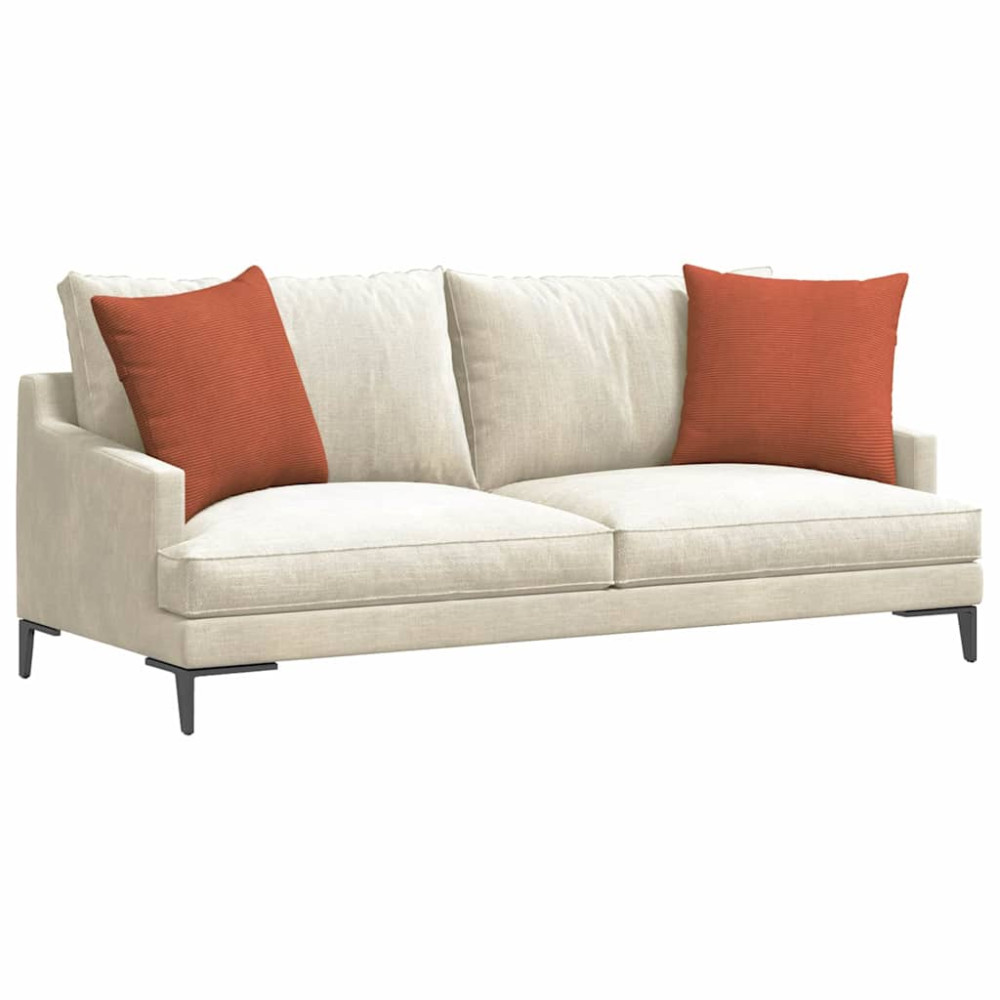 Produktbild för Sofakuddar 2 pcs Röd orange 50 x 50 cm Kordread tyg