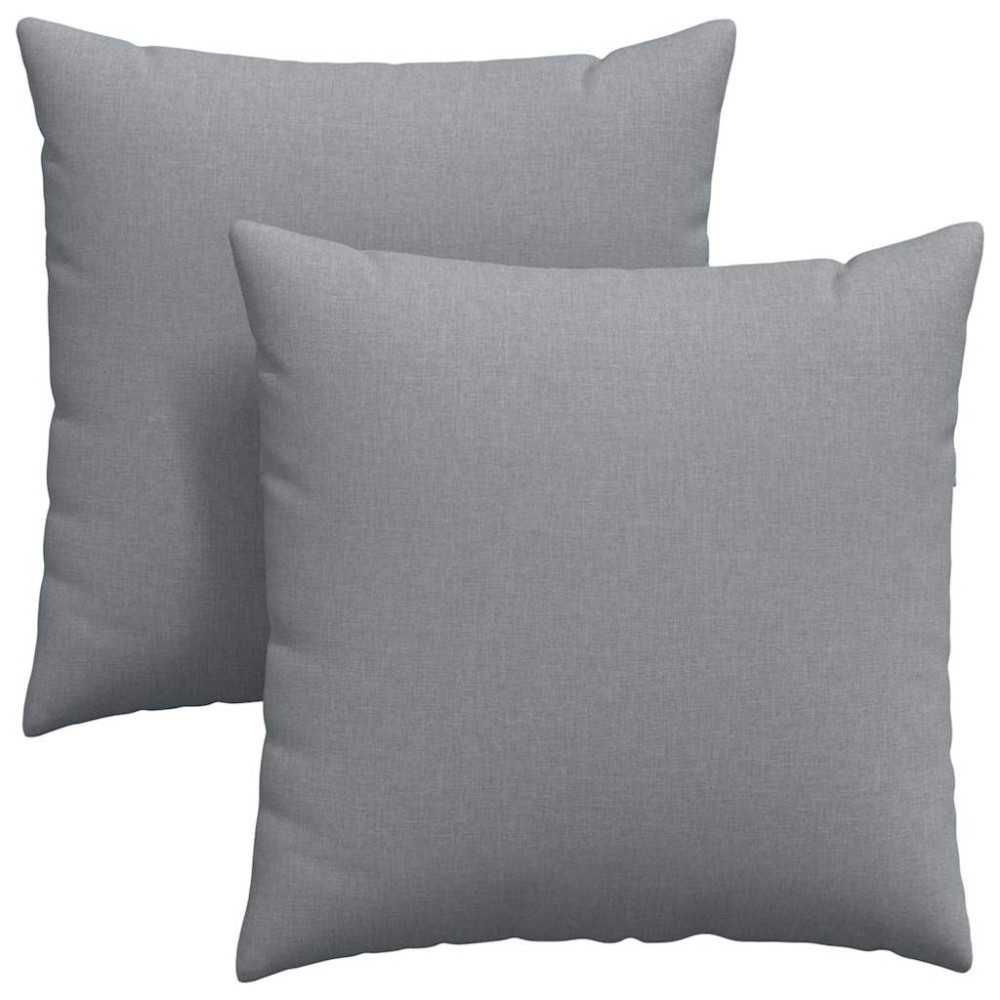 Produktbild för Sofakuddar 2 pcs Ljusgrå 60 x 60 cm tyg