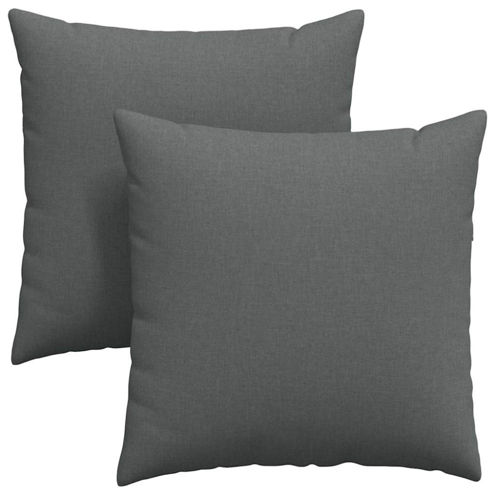 Produktbild för Sofakuddar 2 pcs Mörkgrå 60 x 60 cm tyg