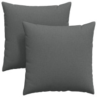 Produktbild för Sofakuddar 2 pcs Mörkgrå 60 x 60 cm tyg
