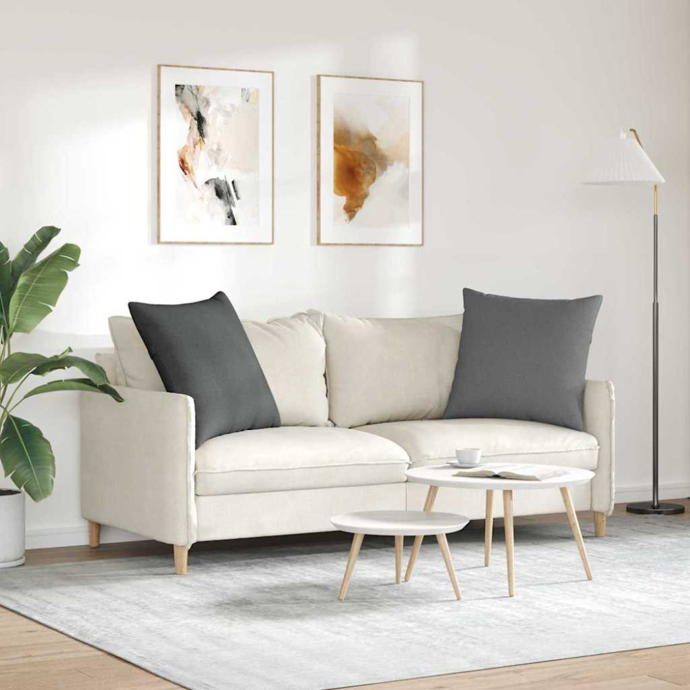 Produktbild för Sofakuddar 2 pcs Mörkgrå 60 x 60 cm tyg