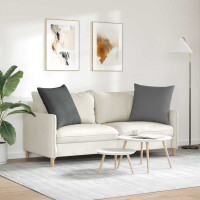 Produktbild för Sofakuddar 2 pcs Mörkgrå 60 x 60 cm tyg