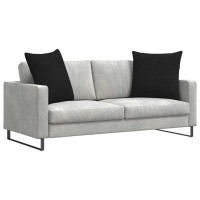 Produktbild för Sofakuddar 2 pcs Svart 60 x 60 cm tyg