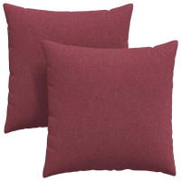 Produktbild för Sofakuddar 2 pcs Vinröd 60 x 60 cm tyg