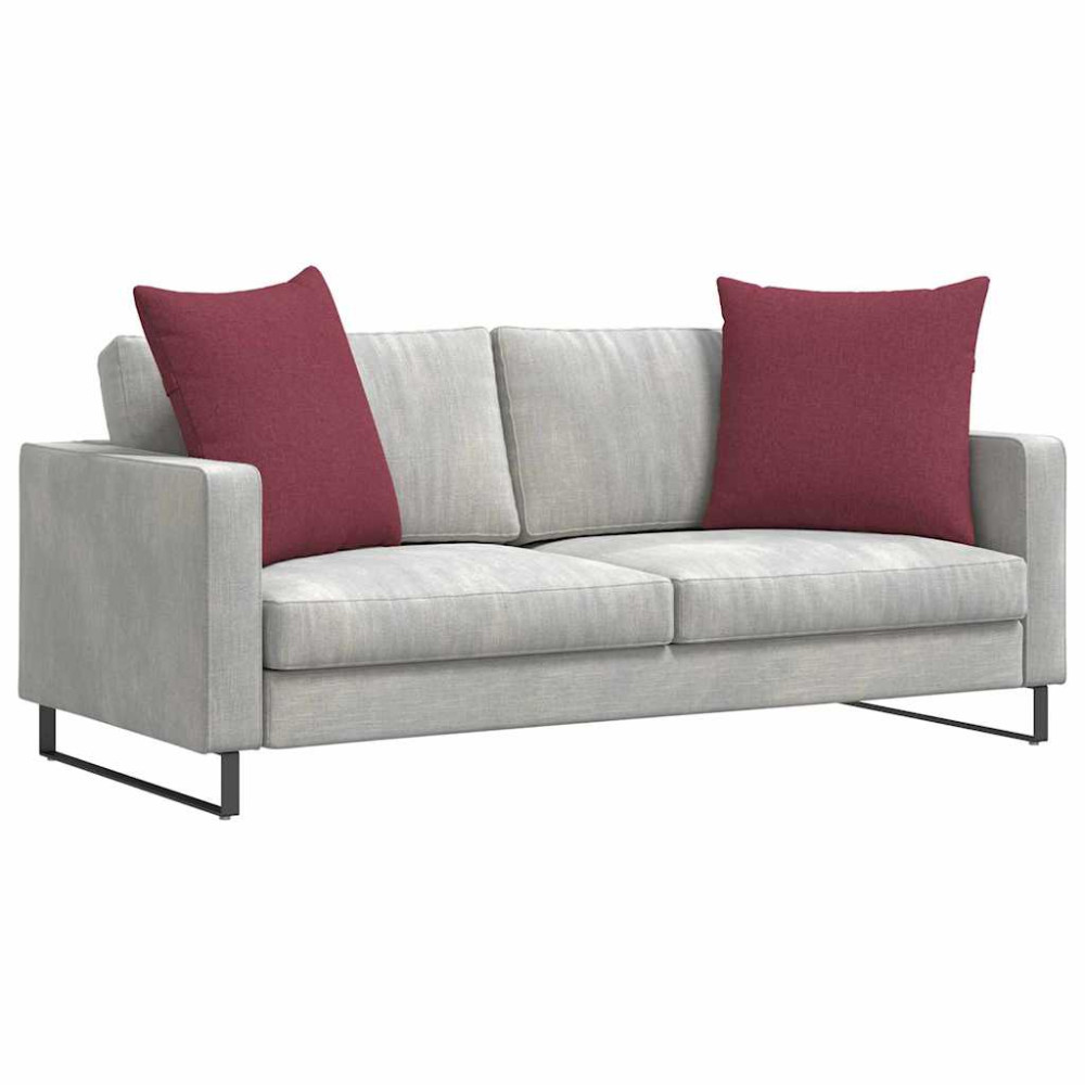 Produktbild för Sofakuddar 2 pcs Vinröd 60 x 60 cm tyg