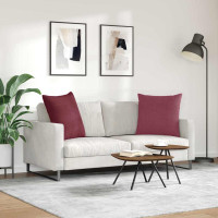 Produktbild för Sofakuddar 2 pcs Vinröd 60 x 60 cm tyg