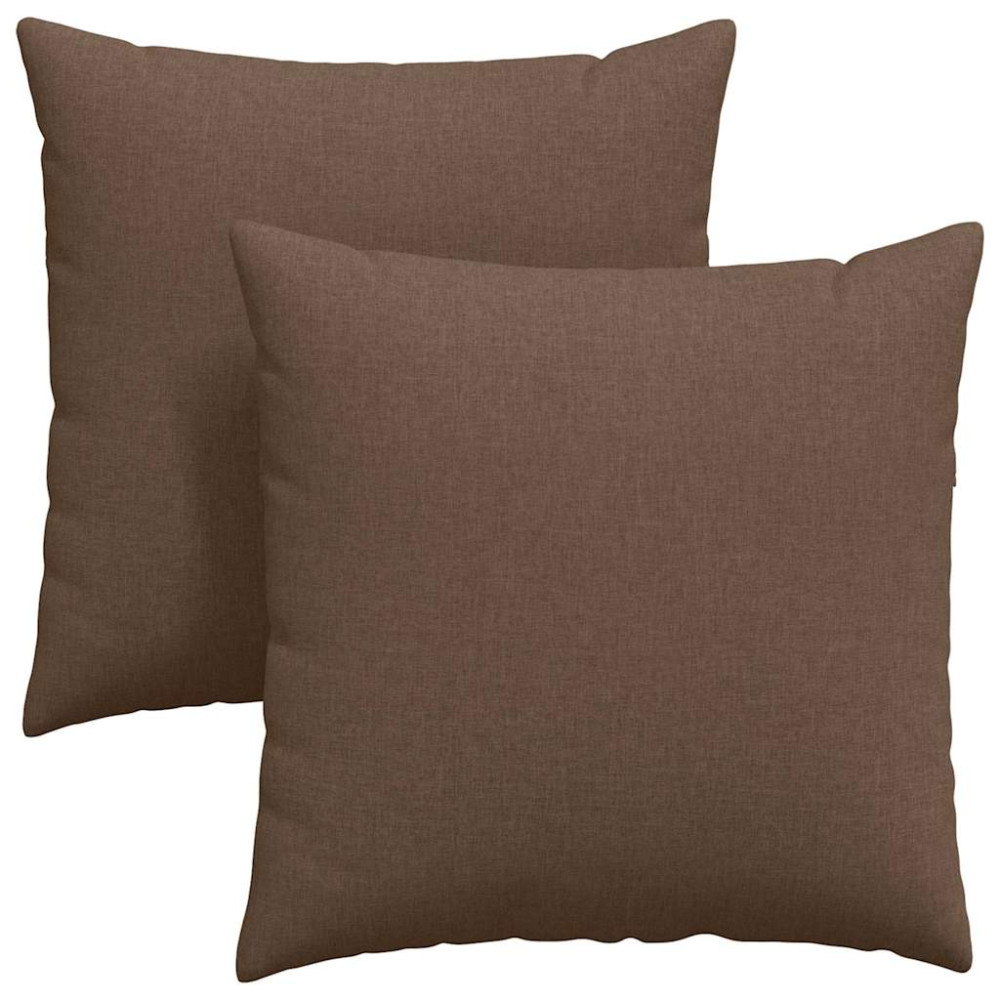 Produktbild för Sofakuddar 2 pcs Brun 60 x 60 cm tyg