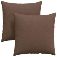 Produktbild för Sofakuddar 2 pcs Brun 60 x 60 cm tyg