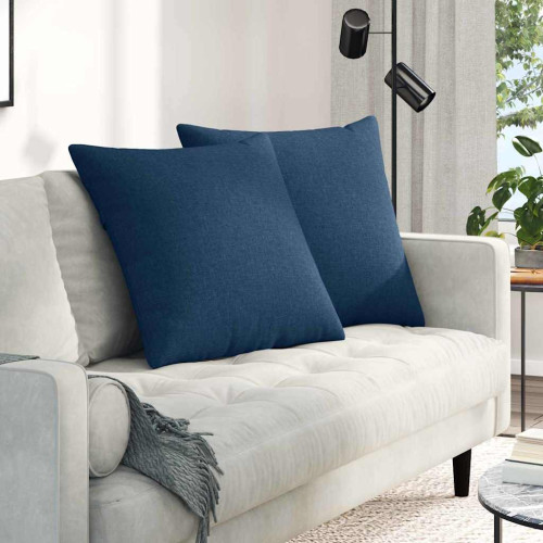 vidaXL Sofakuddar 2 pcs Blå 60 x 60 cm tyg