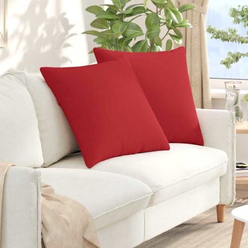 vidaXL Sofakuddar 2 pcs Röd 60 x 60 cm tyg