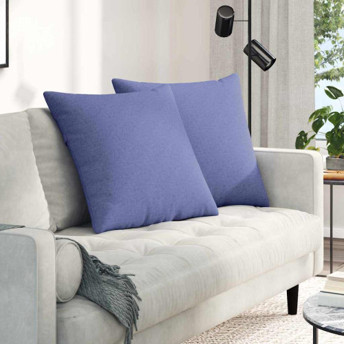 vidaXL Sofakuddar 2 pcs Jeansblå 60 x 60 cm tyg