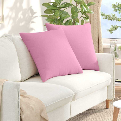 vidaXL Sofakuddar 2 pcs Rosa 60 x 60 cm tyg