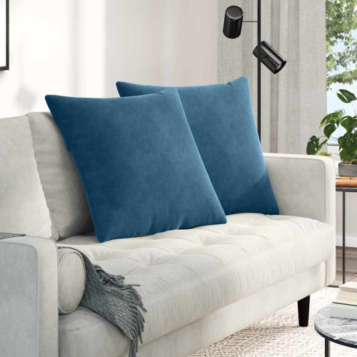vidaXL Sofakuddar 2 pcs Blå 60 x 60 cm Kordread tyg