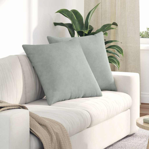 vidaXL Sofakuddar 2 pcs Ljusgrå 60 x 60 cm Kordread tyg
