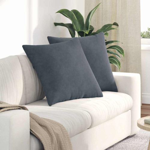 vidaXL Sofakuddar 2 pcs Mörkgrå 60 x 60 cm Kordread tyg