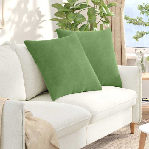 vidaXL Sofakuddar 2 pcs Ljusgrön 60 x 60 cm Kordread tyg