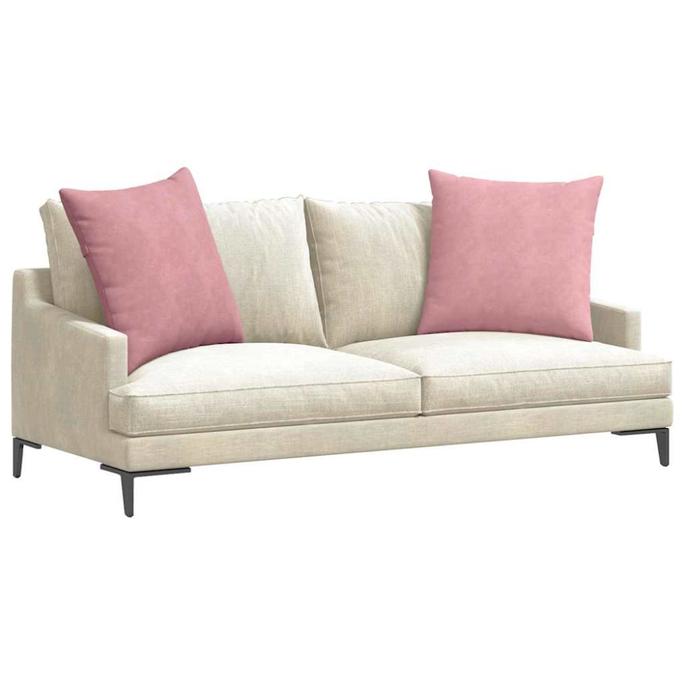 Produktbild för Sofakuddar 2 pcs Rosa 60 x 60 cm Kordread tyg