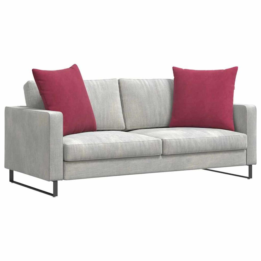 Produktbild för Sofakuddar 2 pcs Vinröd 60 x 60 cm Kordread tyg