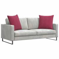 Produktbild för Sofakuddar 2 pcs Vinröd 60 x 60 cm Kordread tyg