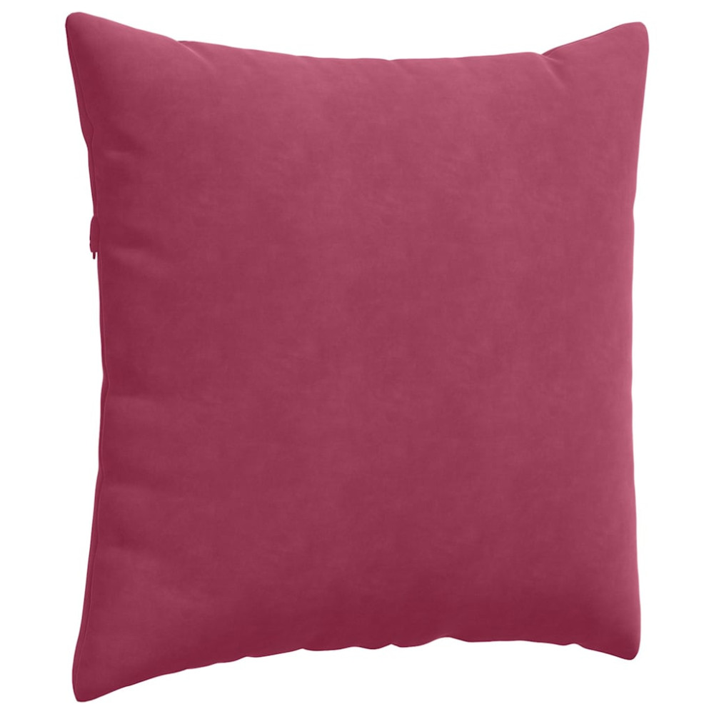 Produktbild för Sofakuddar 2 pcs Vinröd 60 x 60 cm Kordread tyg