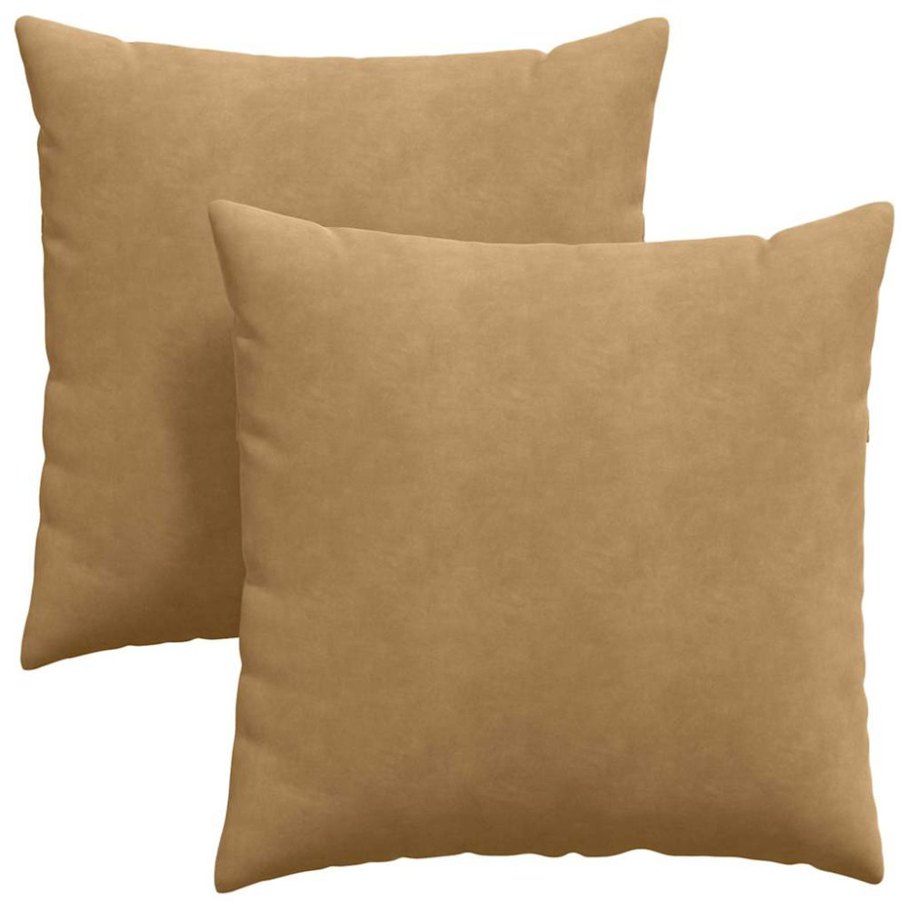 Produktbild för Sofakuddar 2 pcs Brun 60 x 60 cm Kordread tyg