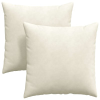 Produktbild för Sofakuddar 2 pcs Kräm 60 x 60 cm Kordread tyg
