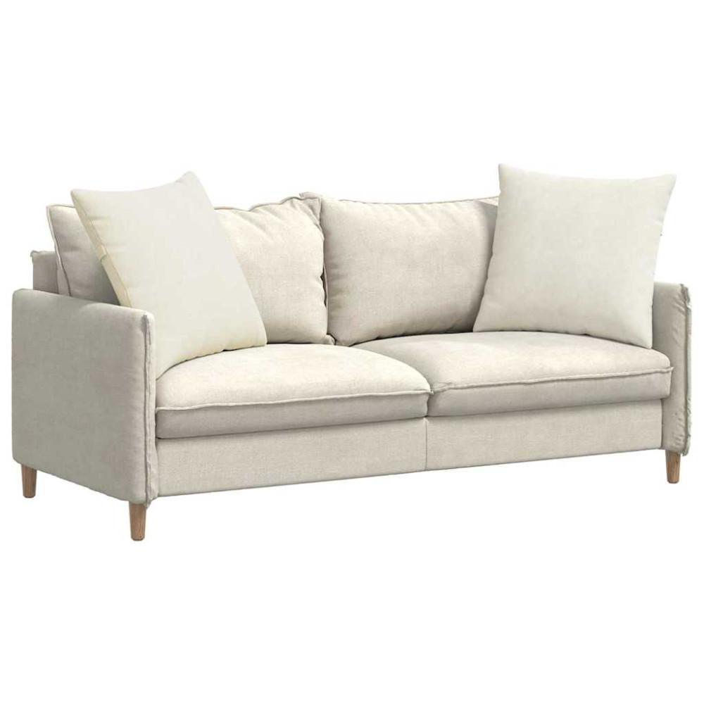 Produktbild för Sofakuddar 2 pcs Kräm 60 x 60 cm Kordread tyg