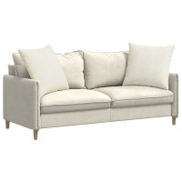 Produktbild för Sofakuddar 2 pcs Kräm 60 x 60 cm Kordread tyg