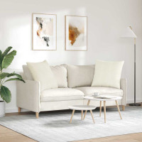 Produktbild för Sofakuddar 2 pcs Kräm 60 x 60 cm Kordread tyg