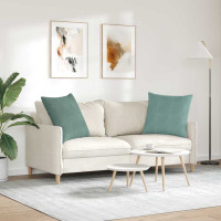Produktbild för Sofakuddar 2 pcs Havgrön 60 x 60 cm Kordread tyg