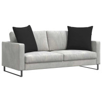 Produktbild för Sofakuddar 2 pcs Svart 60 x 60 cm tyg